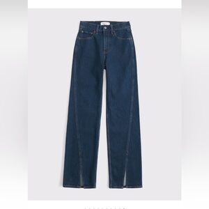 Abercrombie Curve Love High Rise 90s Relaxed Split-Vent Hem Jean